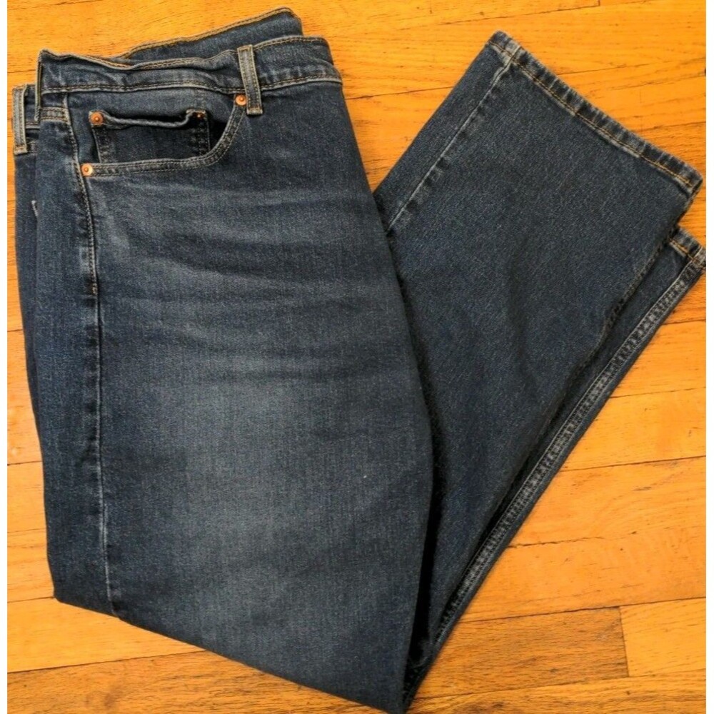 VTG Levi's 505 Regular Fit Men's Jeans Size 42×30 Blue Straight USA Made Y2K EUC - Picture 2 of 10